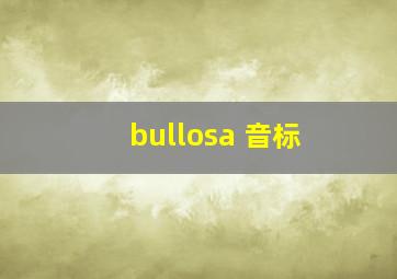 bullosa 音标